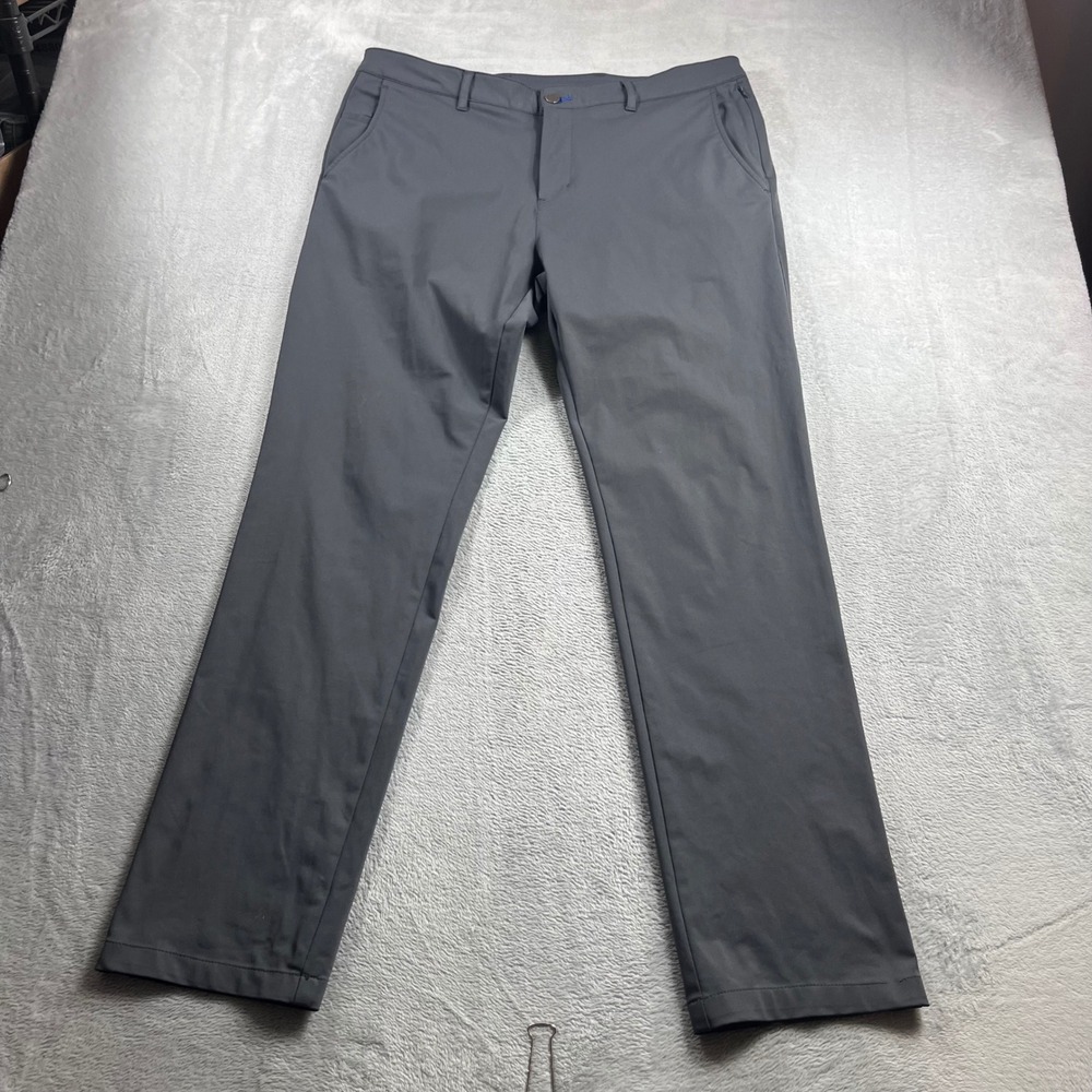 Twillory Mens Performance Pants Charcoal Grey Tailored Fit 36x34 Stretch Chino